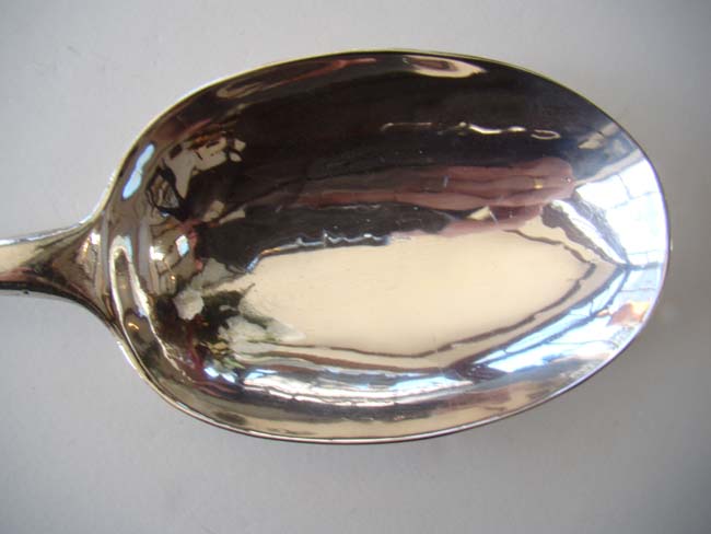 A rare and exceptionally large George I period silver Stuffing Spoon by Jane Lambe, London, 1723 — image 4